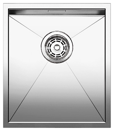 Blanco Zerox 340-U зеркальная полировка без клапана-автомата