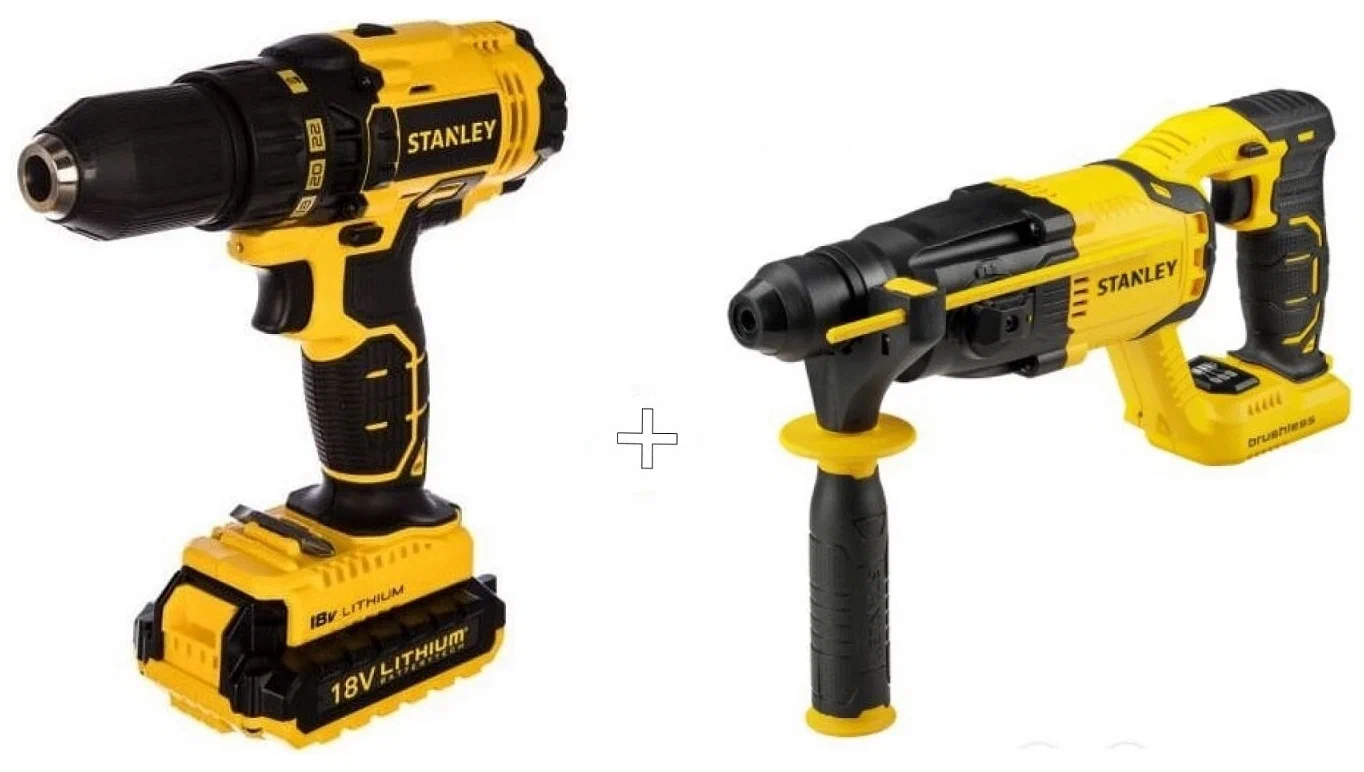 Stanley SCD20S2K + SBR20 18В 2х1.5А/ч
